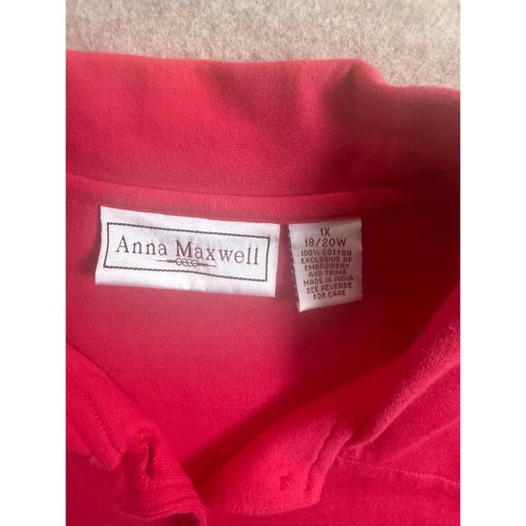 Anna Maxwell 2 Piece Knit Embroidered Maxi Dress Jacket Set 18 20 W Pink Floral - Picture 9 of 11